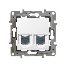 Niloé 2xRJ45 Cat.6 UTP csatlakozóaljzat, fehér