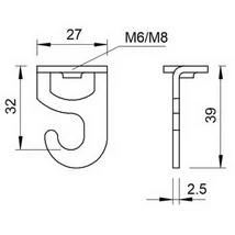 OBO 3460762 mennyezethorog TS  M6 G galvanikusan horganyzott