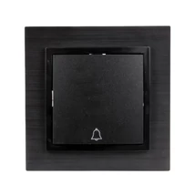 Olbia Electric TITAN egypólusú nyomó csengőjellel kerettel fekete BS-TN.Z