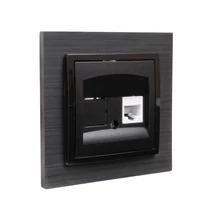 Olbia Electric TITAN RJ45 Cat6 UTP aljzat kerettel fekete BS-TN.CAL6