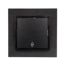 Olbia Electric TITAN váltókapcsoló (106) kerettel fekete BS-TN.SC