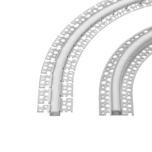 Optonica gipszkartonba süllyeszthető rugalmas, hajlítható alumínium LED profil opál búrával, kiegészítőkkel 2m fehér 15111