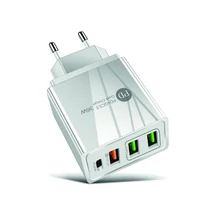 Optonica hálózati gyorstöltő adapter fehér 3xUSB-A és 1xUSB-C 9511