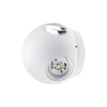 Optonica LED kültéri fali lámpa 4W 440lm 3000K fehér kerek 4LED IP54 7487