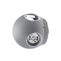 Optonica LED kültéri fali lámpa 4W 440lm 3000K szürke kerek 4LED IP54 7489