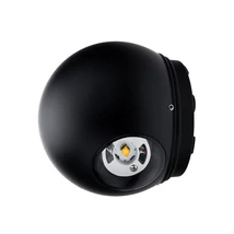 Optonica LED kültéri fali lámpa 6W 660lm 3000K fekete kerek 2LED IP54 7494