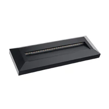 Optonica LED lépcsővilágító lámpa fekete 3W 100lm 3000K téglalap IP65 7515