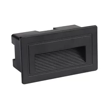 Optonica LED lépcsővilágító lámpa fekete 3W 180lm 4200K téglalap IP65 7548