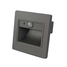 Optonica LED lépcsővilágító lámpa mozgásérzékelővel szürke 1W 80lm 3000K négyzet IP20 7557