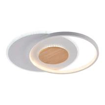 Optonica LED mennyezeti lámpa 54W 4120lm CCT fehér+fa kerek 19012