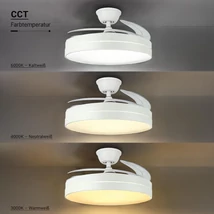Optonica LED mennyezeti lámpa és ventilátor 36W 2880lm CCT fehér IP20 19103