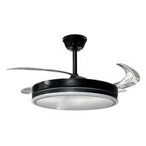 Optonica LED mennyezeti lámpa és ventilátor 36W 2880lm CCT fekete IP20 19102