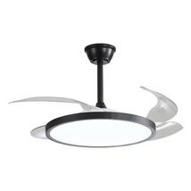 Optonica LED mennyezeti lámpa és ventilátor 36W 2880lm CCT fekete IP20 19105