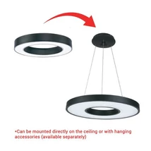 Optonica LED mennyezeti lámpa fekete 64W 4800lm 4500K természetes fehér IP20 291