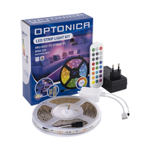 Optonica LED szalag szett RGB 12V 5m 8W/m 480 lm/m 60LED/m SMD5050 IP54 4323