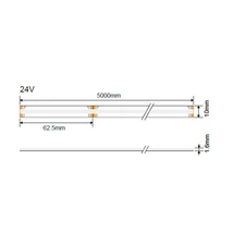 Optonica RGB COB LED szalag 24V 14W/m 1000lm/m 576LED/m IP20 4965