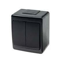 Pawbol falon kívüli csillárkapcsoló (105) fekete IP44 BETA D.3710W2C