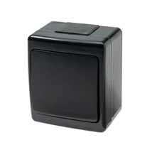 Pawbol falon kívüli egypólusú kapcsoló (101) fekete IP44 BETA D.3710WC