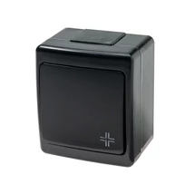 Pawbol falon kívüli keresztkapcsoló (107) fekete IP44 BETA D.3710WKC