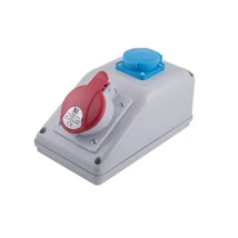 Pawbol szerelt ipari csatlakozó doboz 5P 16A + 2P+F IP44 R-BOX KOMPAKT B.165/1S