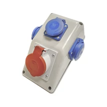 Pawbol szerelt ipari csatlakozó doboz 5P 16A + 3x2P+F IP44 R-BOX KOMPAKT B.165/3-S