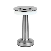 Phenom London LED asztali lámpa ezüst akkumulátoros USB-C 12500B