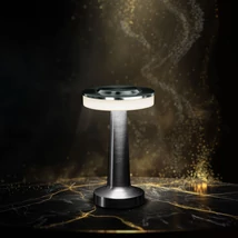 Phenom London LED asztali lámpa ezüst akkumulátoros USB-C 12500B