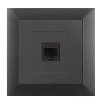 Premium LAN - vagy telefon alj RJ45 grafit