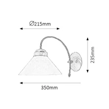 R.2701 Marian falikar E27 1x60W bronz