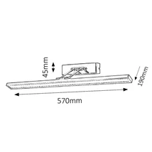 R.3908 Picture slim állítható, LED 12W króm