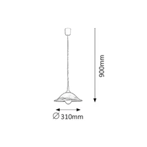 R.3955 Alabastro függ.fix D30 E27 60W tabaco