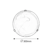 R.3253 Alabastro mennyD30 E27 60Wtabaco/bronz