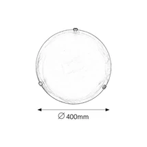 R.3303 Alabastro mennyD40 E27 2x60Wfehér/bronz