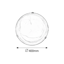 R.3353 Alabastro mennyD40 E27 2x60Wtabaco/bronz