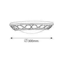 R.3721 Athen fali lámpa D30cm Rábalux