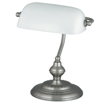 R.4037 Bank asztali lámpa, E27 60W, szatin króm