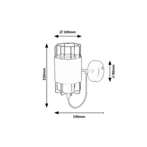 R.3123 Dimitri,belt.fali,.E27 1xMAX40W,D10,fek.