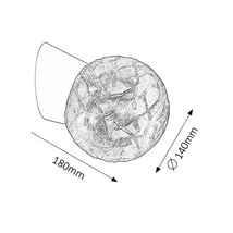 R.2432 Grace fali ferde alj E27 60W kristály