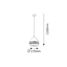 R.2278 Kaia függeszték E27 1x40W, fekete/ arany