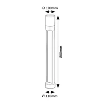 Rábalux Leitha kültéri LED állólámpa 12W 3000K fekete H80cm IP44 77132