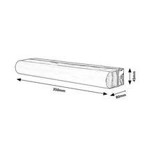 R.2065 Matt.bel.bürdő,LED 10W, króm,L35cm,4000K