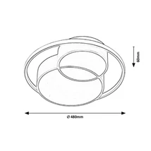 R.3320 Zenith,bel.menny.LED 40W,fekete