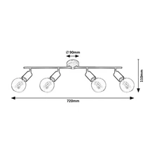 R.3979 Pablo,bel.Spot,4xE27,fém-fa,m.fekete