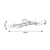 R.2672 Prudence,belt.menny,E27 4xMAX40W, fekete