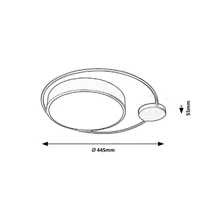 R.3529 Saphira,bel.menny.LED 28W,fekete