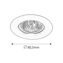 R.1089 Spot relight fix GU5.3 szatén króm