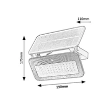Rábalux Tarcal kültéri LED fali lámpa 8W CCT fekete L19cm IP65 77160