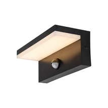 Rábalux Zaragoza kültéri LED fali lámpa mozgásérzékelővel 9W CCT fekete L21cm IP54 77115