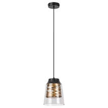 R.3543 Zenaida,bel.Függ.E27 1x MAX 60W,m.fekete