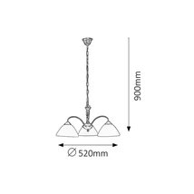 R.8173 Regina 3 ágú csillár E14 3x40W bronz